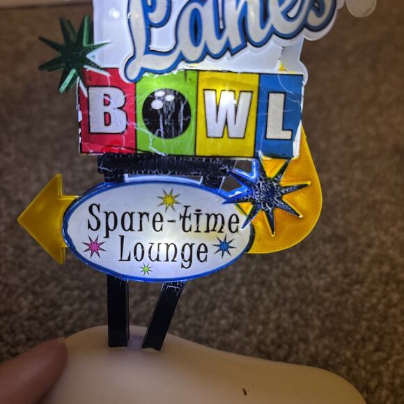 Dept. 56 Snow Village Memory Lanes Bowl - Picture 15 of 16